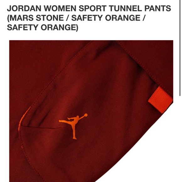 JORDAN WOMEN SPORT TUNNEL PANTS (MARS STONE / SAFETY ORANGE - Picture 8 of 16